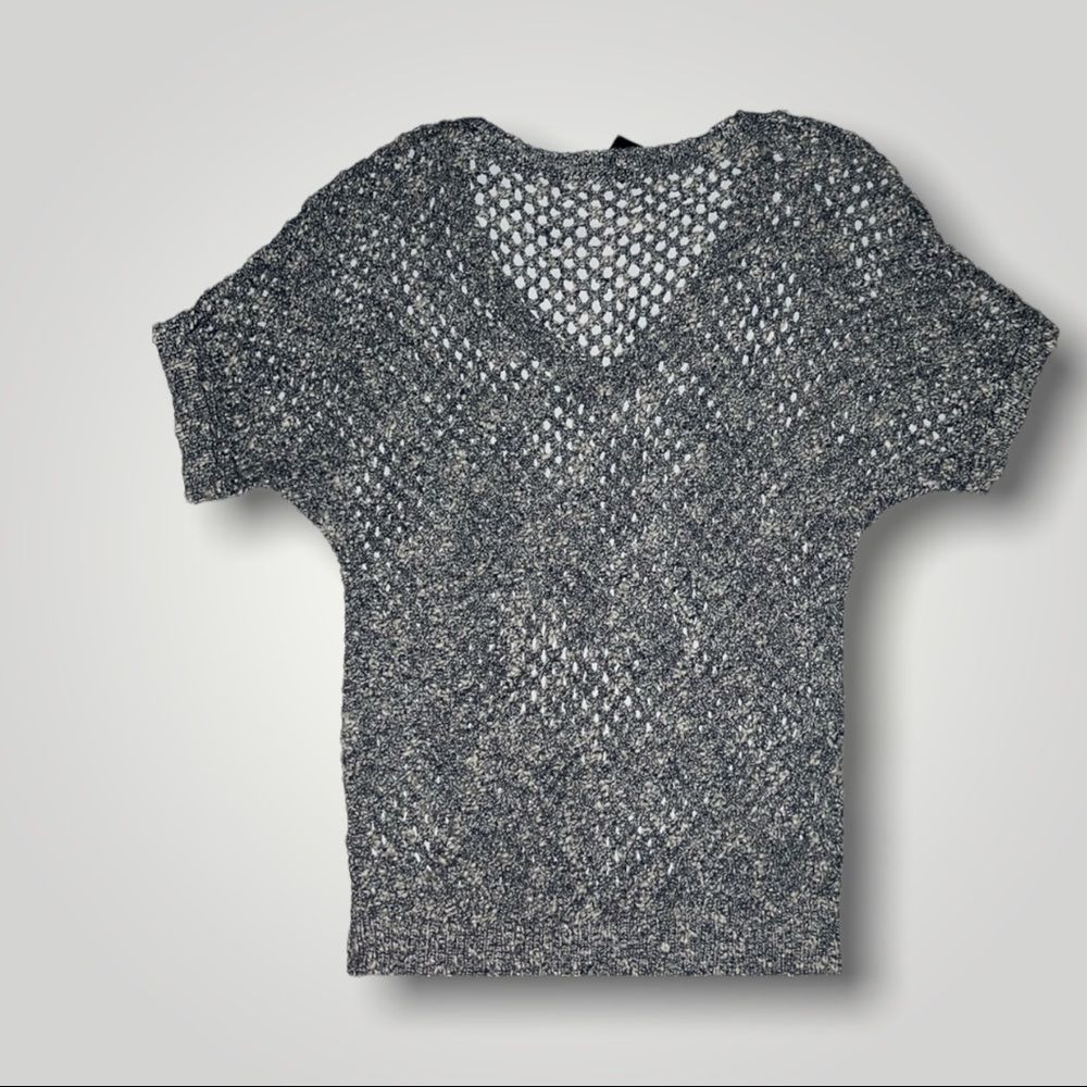 Ann Taylor Crochet Short Sleeve Sweater Blouse